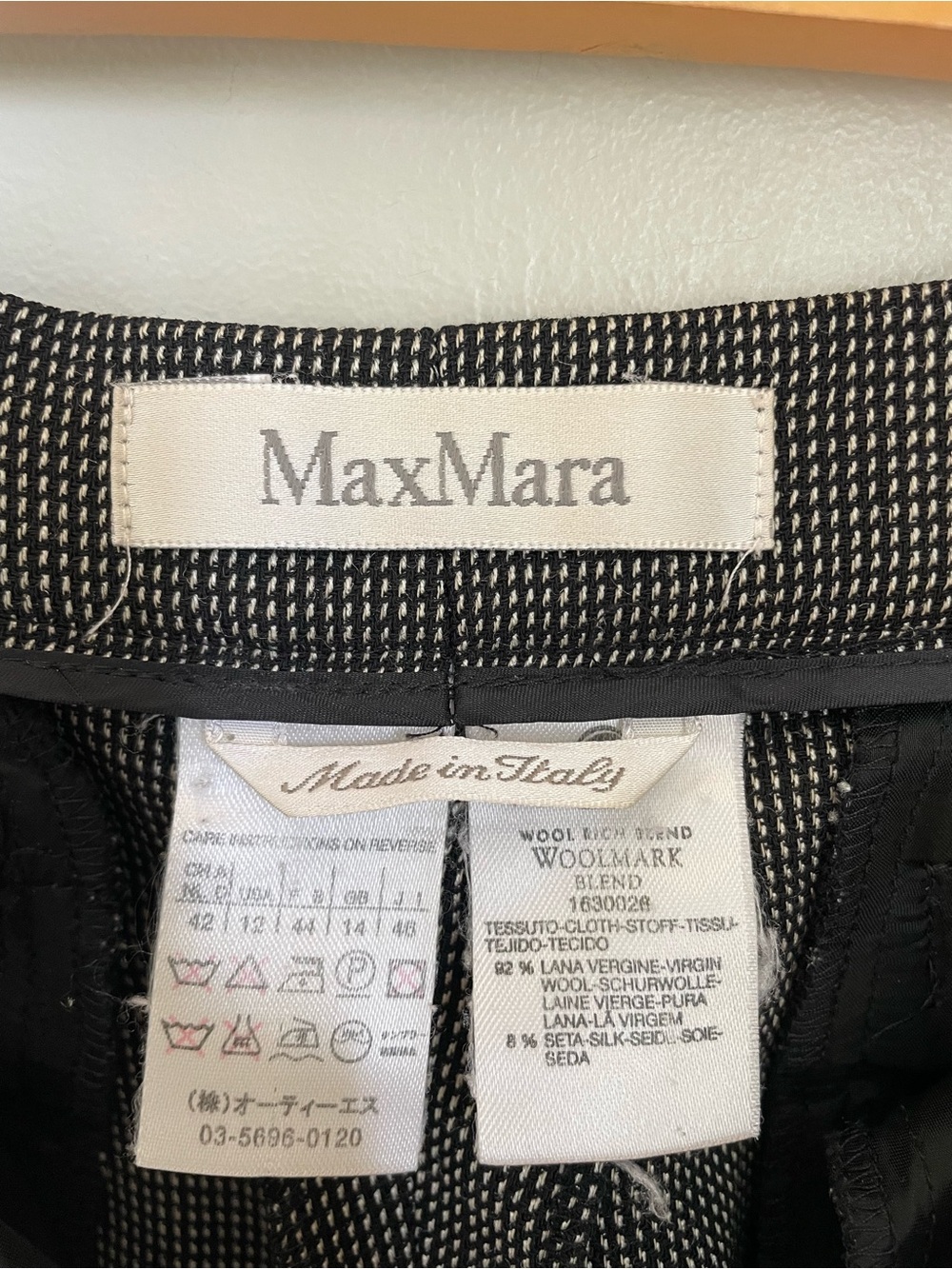 Max Mara Vintage Wool & Silk Blend Trousers Pants size 12 / 44 Luxury Old Money - Picture 4 of 11